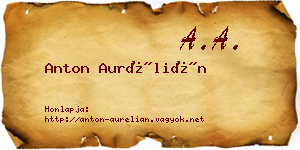 Anton Aurélián névjegykártya
